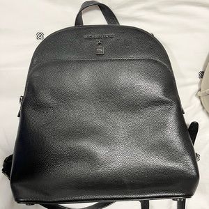 Michael Kors Black Pebbled Leather Purse Backpack